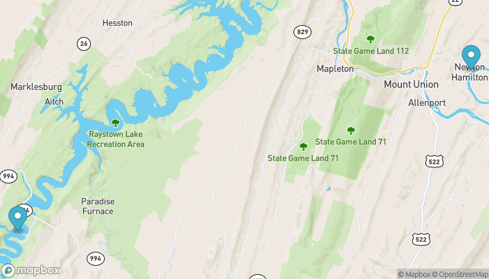 static lake map